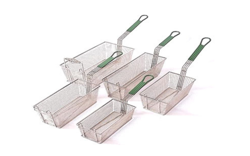 Wire Mesh Stainless Steel Deep Frying Baskets With Handle for Commercial/Home Kitchen 