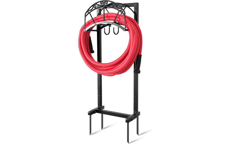 Wholesale Outdoor Courtyard Metal Heavy Duty Standing Hose Holder with 4 Spikes