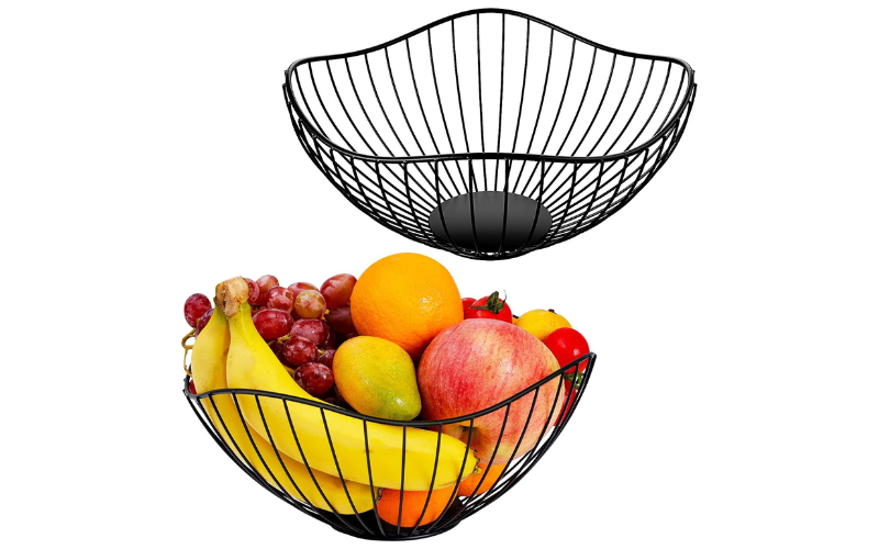 Fruit Bowl Basket – Rust-proof Metal Wire | Nordic Style & Creative | for Countertop & Home Decor