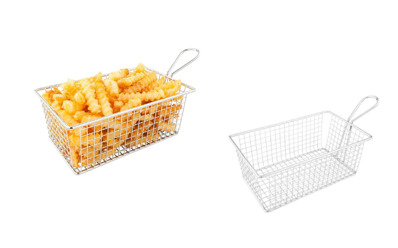 French Fries Food Basket – Stainless Steel Wire | Cooking Tools | 80MM | for Restaurant Food Serving