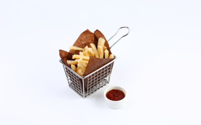 Mini Frying Basket – Stainless Steel Wire | Waffle Grid & Food-Grade | for Home Cooking and Snack