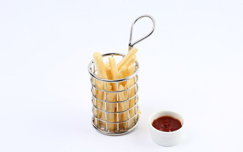 French Fries & Chips Basket – Stainless Steel Wire | Round & Mini Size | Chicken Cooking Tool