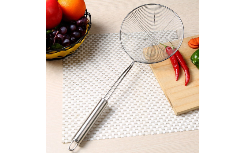 Spider Strainer Skimmer – Stainless Steel Wire | with Long Handle | for Cooking and Deep Frying