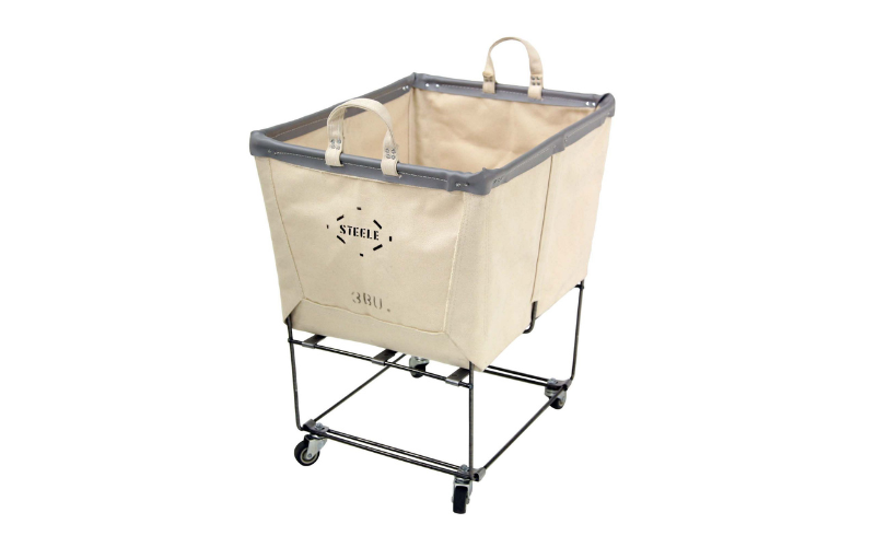 Rolling Laundry Cart – Metal Frame | Heavy Duty Storage Shelf | With Wheels | for Closet, Bedroom