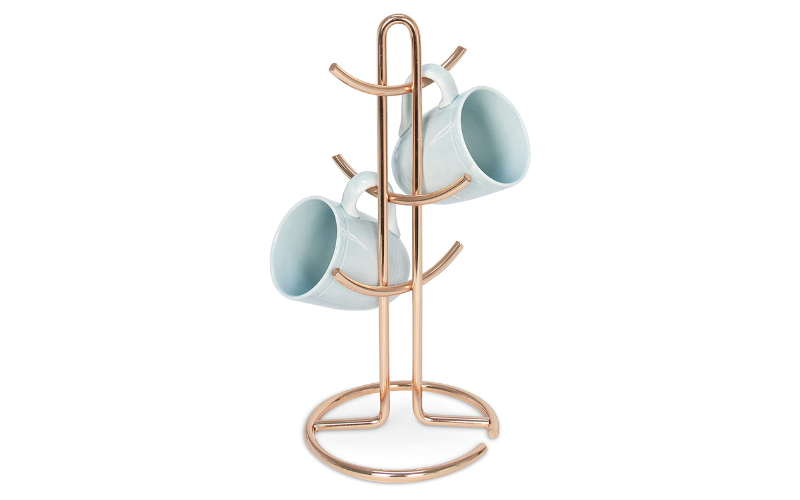 Mug Holder Tree – Metal Wire | With 6 Hooks | Simple Design | for Home Countertop Coffee Bar Office