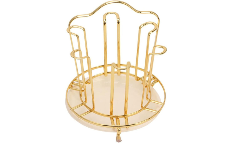 Cup Drying Rack Stand – Metal Mug Rack | 6 Hooks & Space Saving | for Home Kitchen Countertop