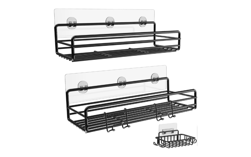 3-Pack Shower Caddy – Bathroom Shower Organizers | Removable Hooks | Rust-proof & Wall-Mounted